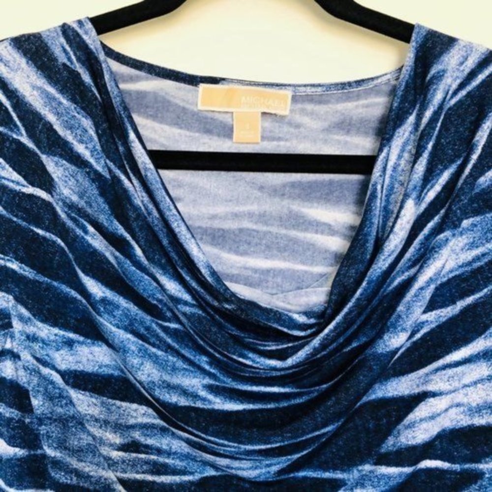 Michael Kors Blue Print Sleeveless- Size Small - Picture 4 of 11